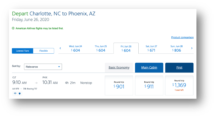   A close-in Basic Economy fare for this route is $901.  