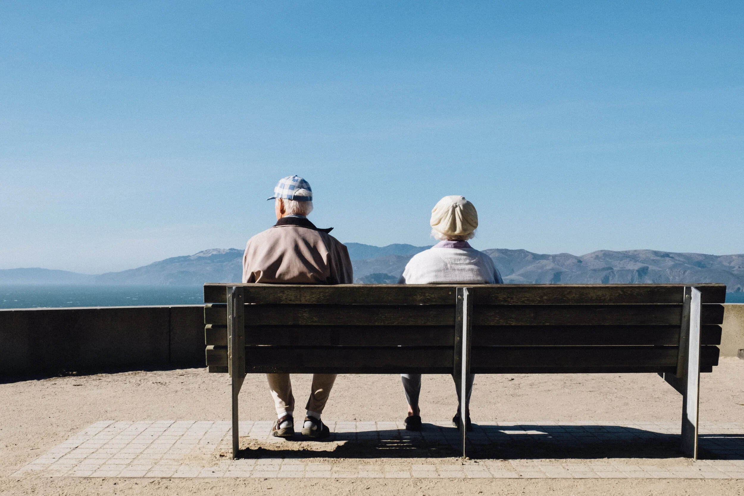   Me, my mans, and my beret in retirement, looking out at the vast expanse of my Roth contributions.  